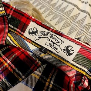 BNWT Hell Bunny Vixen Plaid A-Line Skirt